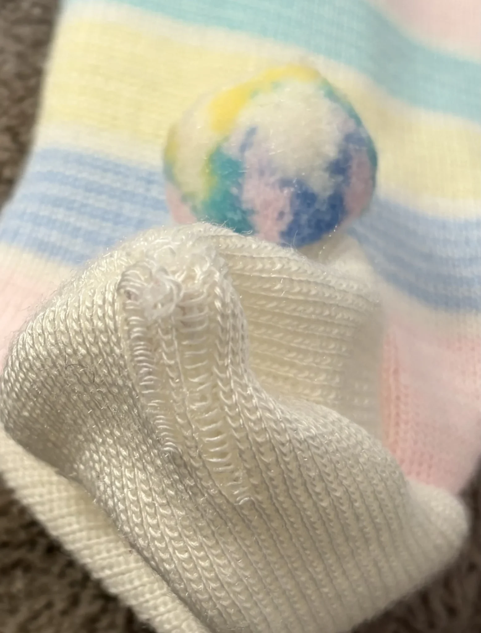 Image for Vintage 80s/90s Pastel Knit Romper – Size 6M