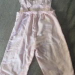 Thumbnail for Adorable Vintage Baby Dungarees – Retro Style in Pink and White