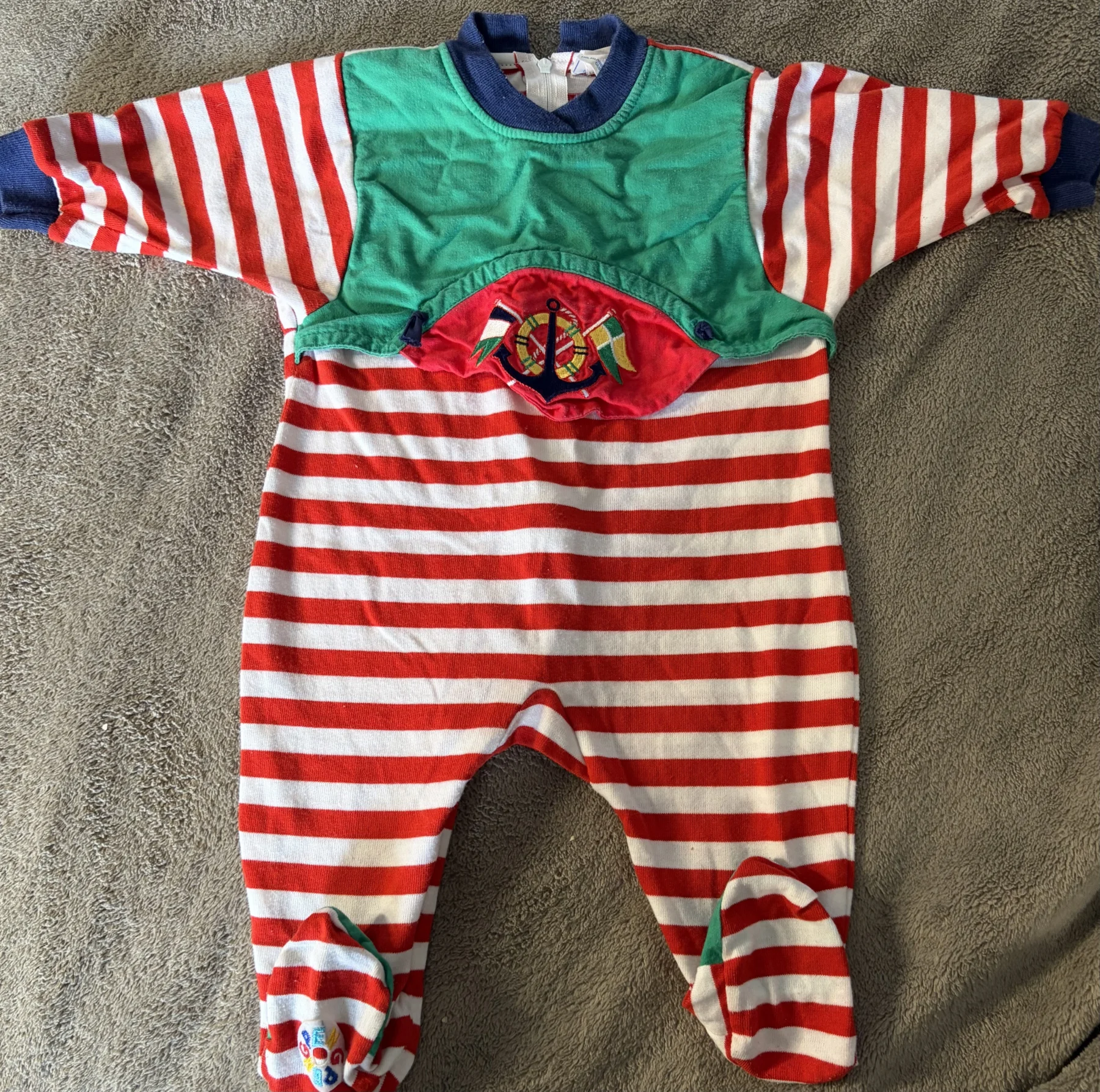 Stunning vintage Peng Peng Inc. onesie – Nautical style (Made in Canada) *Other seconde main