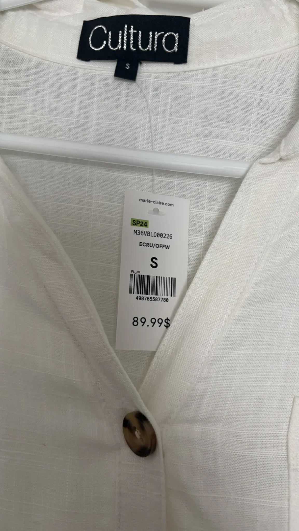 Image for Long linen-effect dress