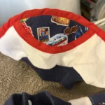 Thumbnail for MINIMAXI vintage baby pyjama and beret set – Made in Canada – 12 months