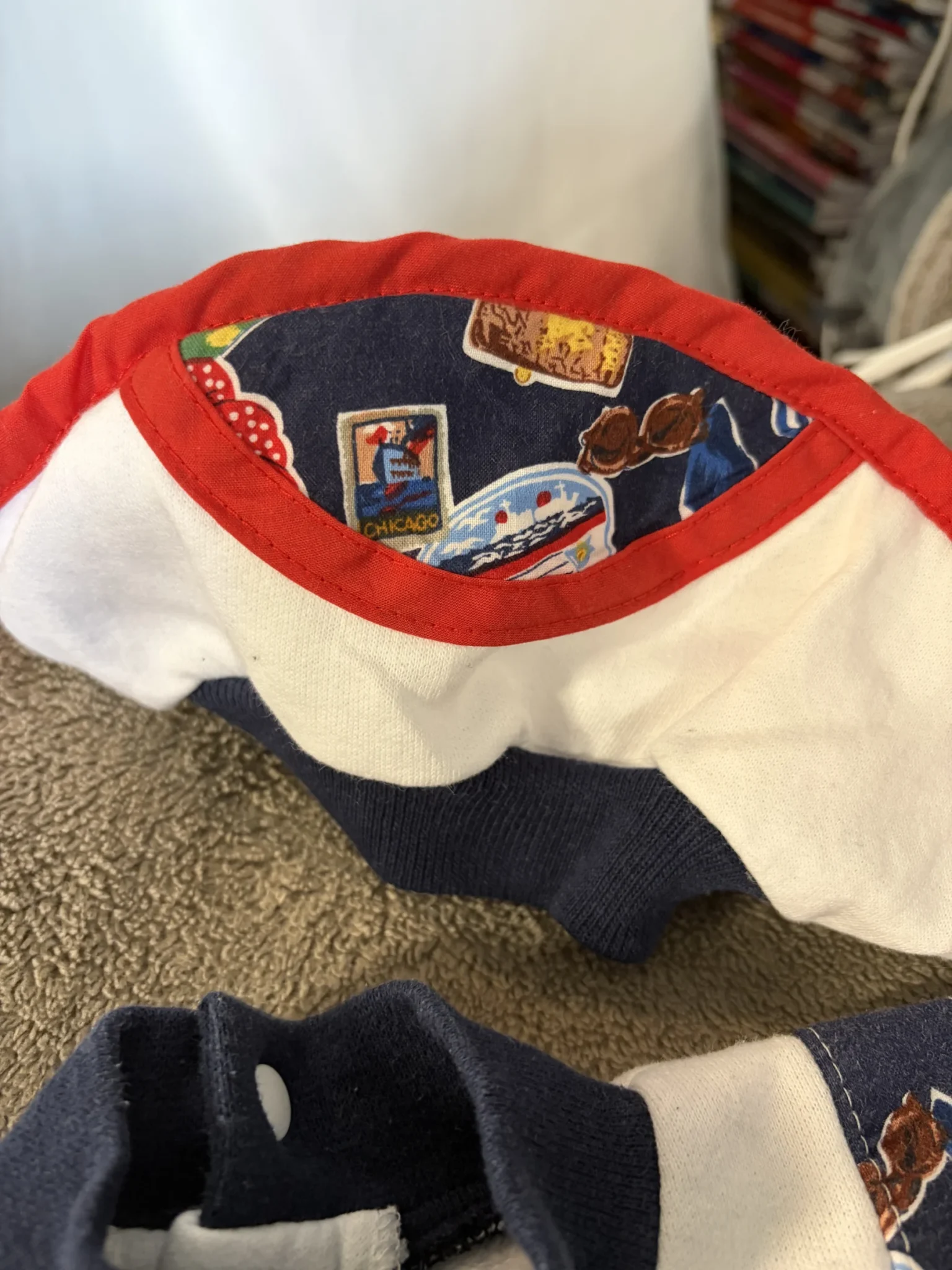 Image for MINIMAXI vintage baby pyjama and beret set – Made in Canada – 12 months