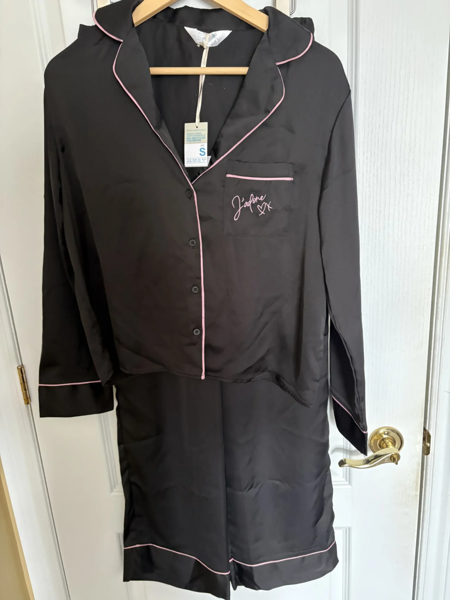 Image for Primark – New black satin pyjamas
