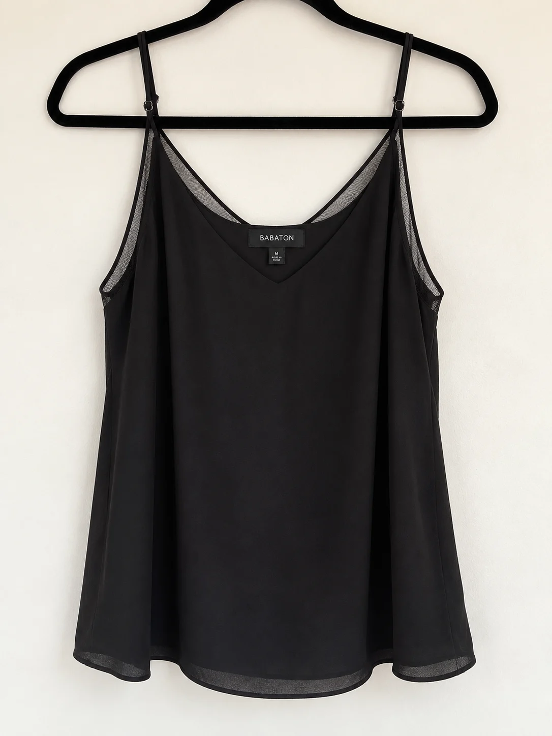 Black Babaton tank top with tulle panels – Size M *Other seconde main