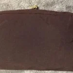 Thumbnail for Vintage ST. JOHN evening clutch bag with built-in mini purse – Brown & Gold