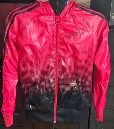 Adidas Junior Hooded Windbreaker – Neon Pink & Black – Size XL (13–14 years) Adidas seconde main