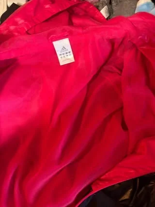 Image for Adidas Junior Hooded Windbreaker – Neon Pink & Black – Size XL (13–14 years)