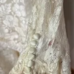 Thumbnail for 1980s Vintage Lace and Beaded Wedding Dress – William S. (Made in Canada) – Size S / 4–6