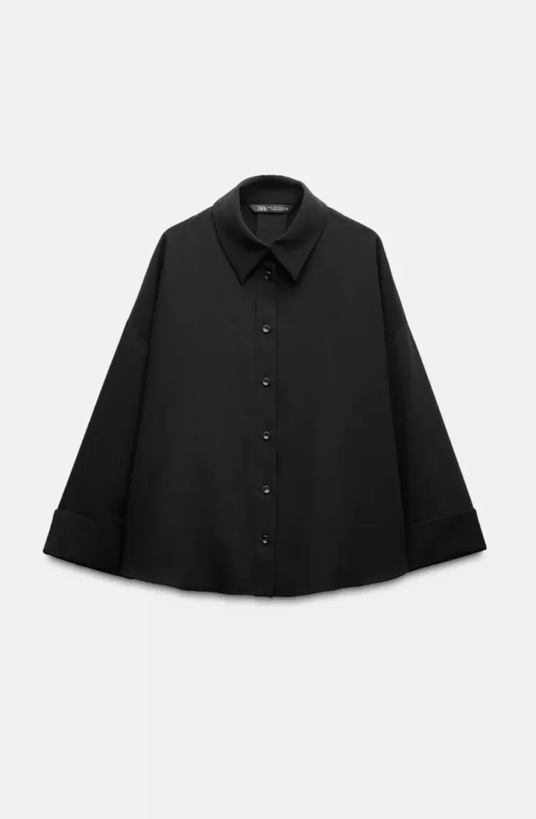 Featured image for Zara loose-fitting shirt – XS – Black