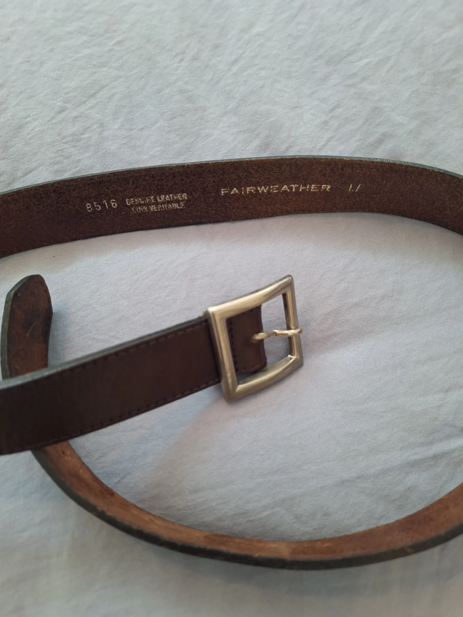 Featured image for Brown leather belt, S/M