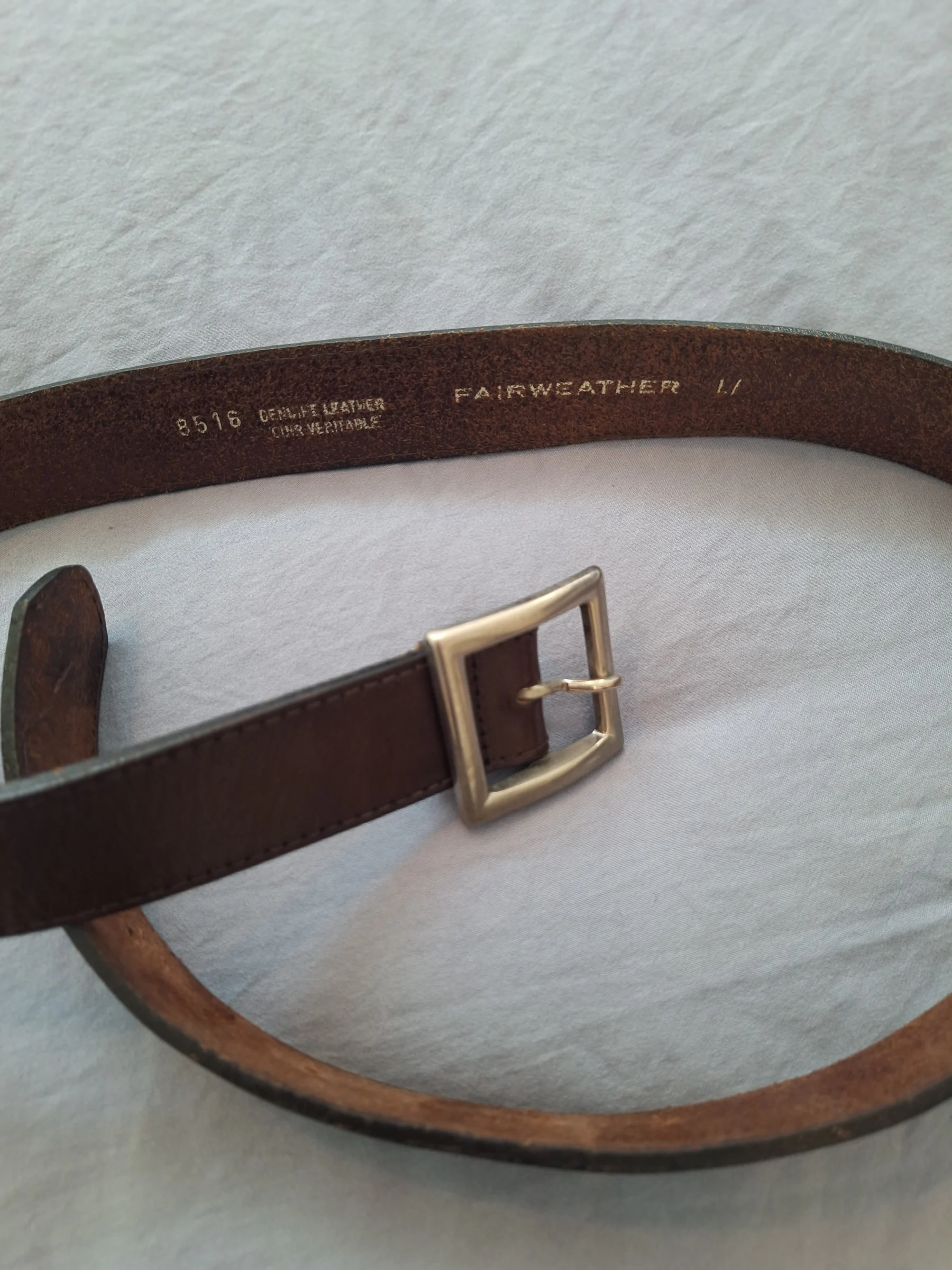 Ceinture cuir brun S/M *Autre seconde main