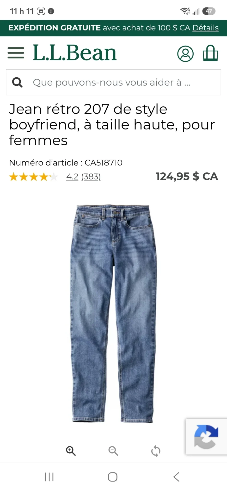 Image for Jeans L.L. Bean