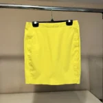 Featured thumbnail for Banana Republic Scalloped Pencil Mini Skirt, Yellow, Size 0