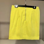 Thumbnail for Banana Republic Scalloped Pencil Mini Skirt, Yellow, Size 0