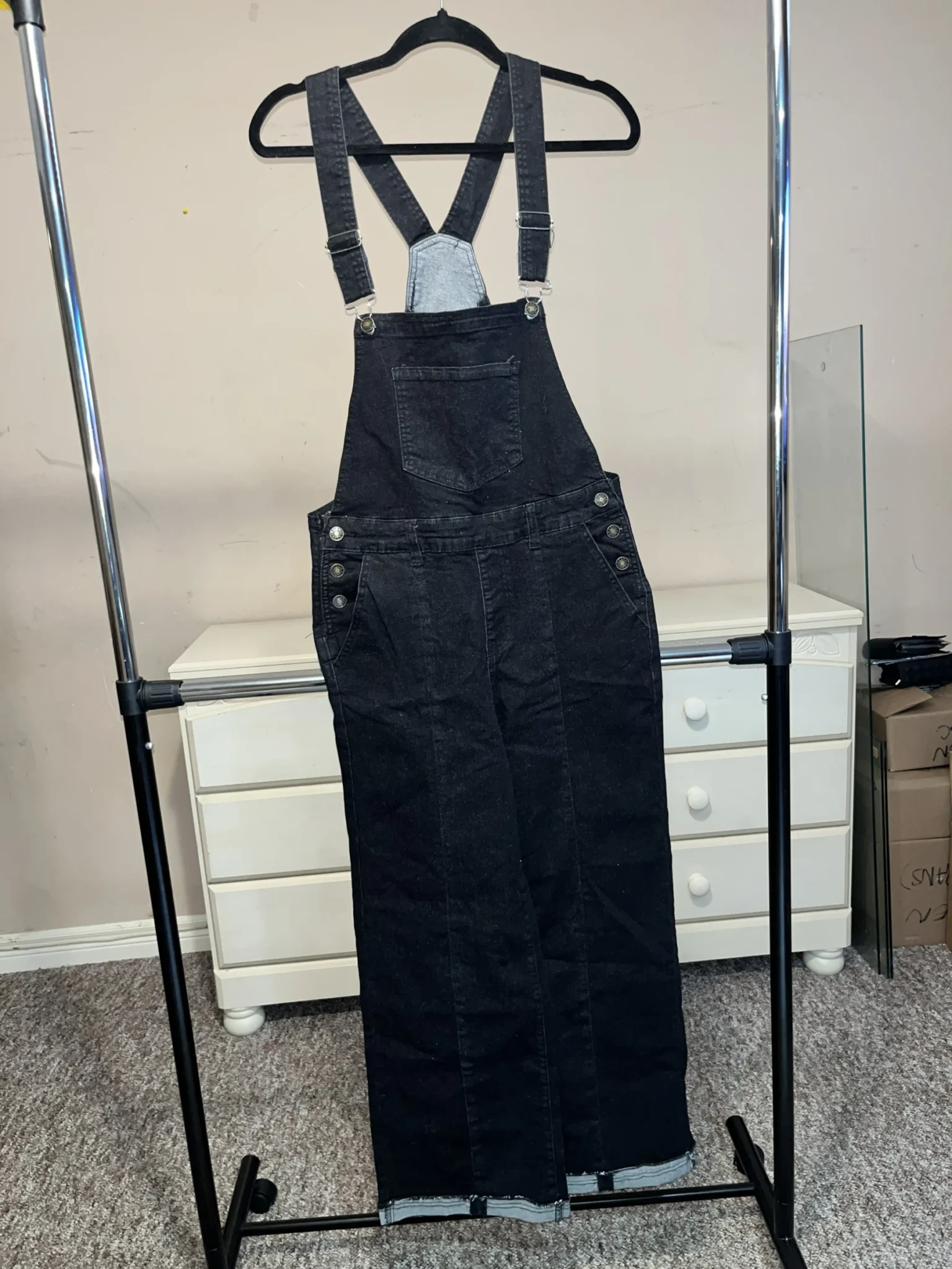 Featured image for Women's Loose-Fit Pocketed Wide-Leg Casual Denim Jumpsuit