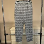 Featured thumbnail for High-waisted checked skinny trousers, size M, black and white