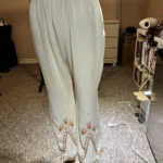 Featured thumbnail for Embroidered Mid-Rise Relaxed-Fit Trousers