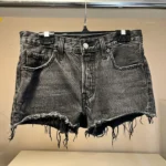 Featured thumbnail for Levi’s 501 Women’s Fun Night Mid-Rise Black Cut-Off Shorts