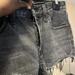 Thumbnail for Levi’s 501 Women’s Fun Night Mid-Rise Black Cut-Off Shorts