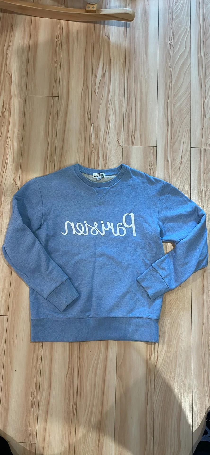 Sky-blue Parisian Kitsuné crew-neck jumper *Other seconde main