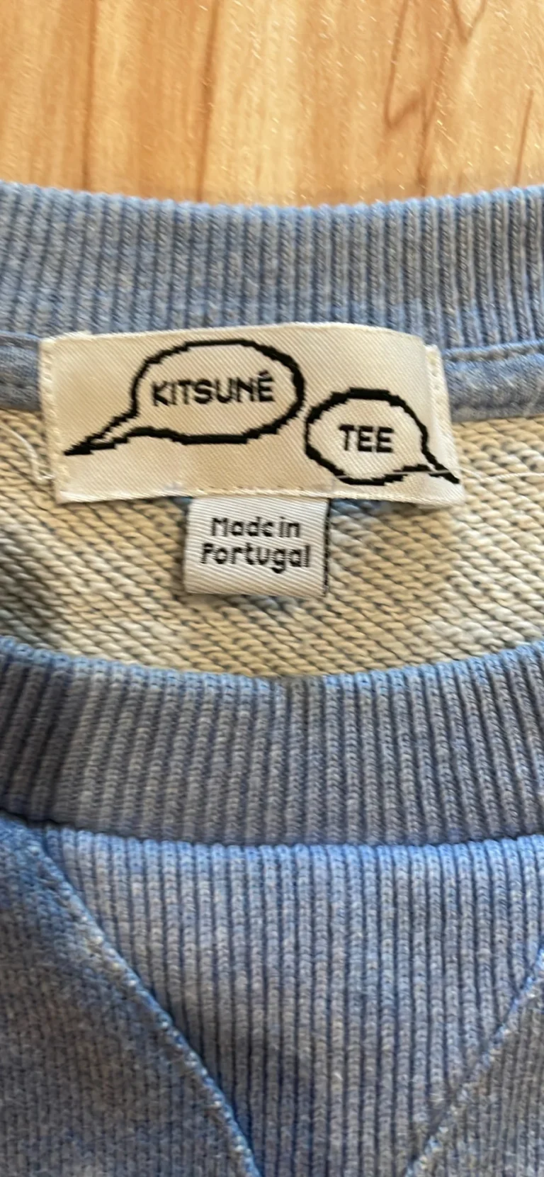 Image for Crewneck Kitsuné Parisien Bleu ciel