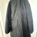 Thumbnail for navy blue coat with a fur-trimmed hood