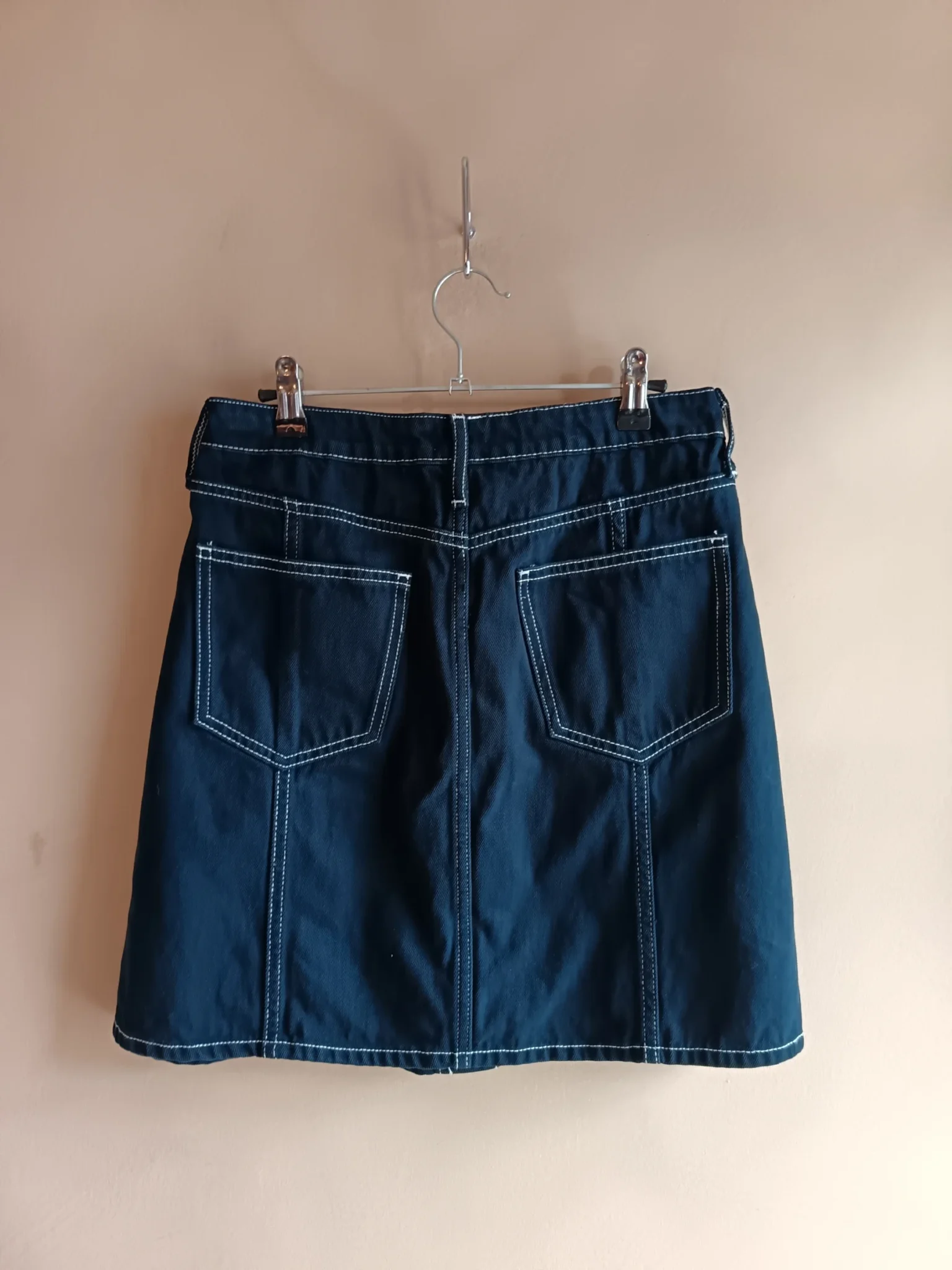 Image for River Island button-up denim mini skirt