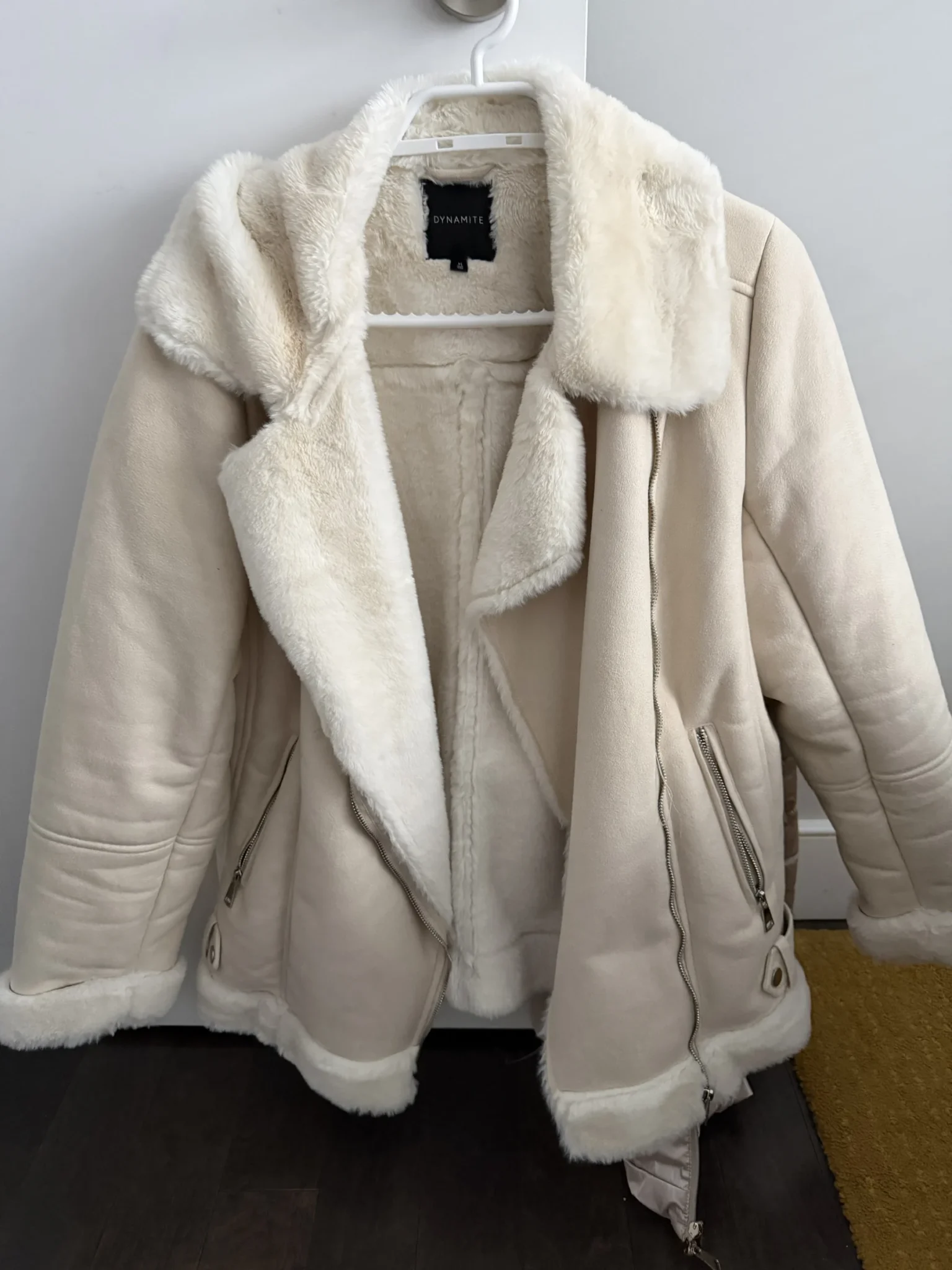 Featured image for faux satin aviator jacket