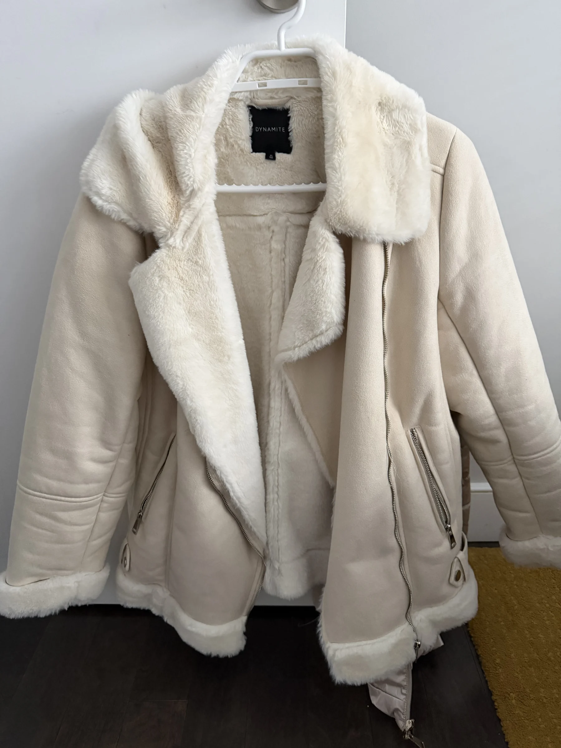 faux satin aviator jacket Dynamite seconde main