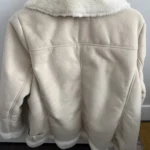 Thumbnail for faux satin aviator jacket