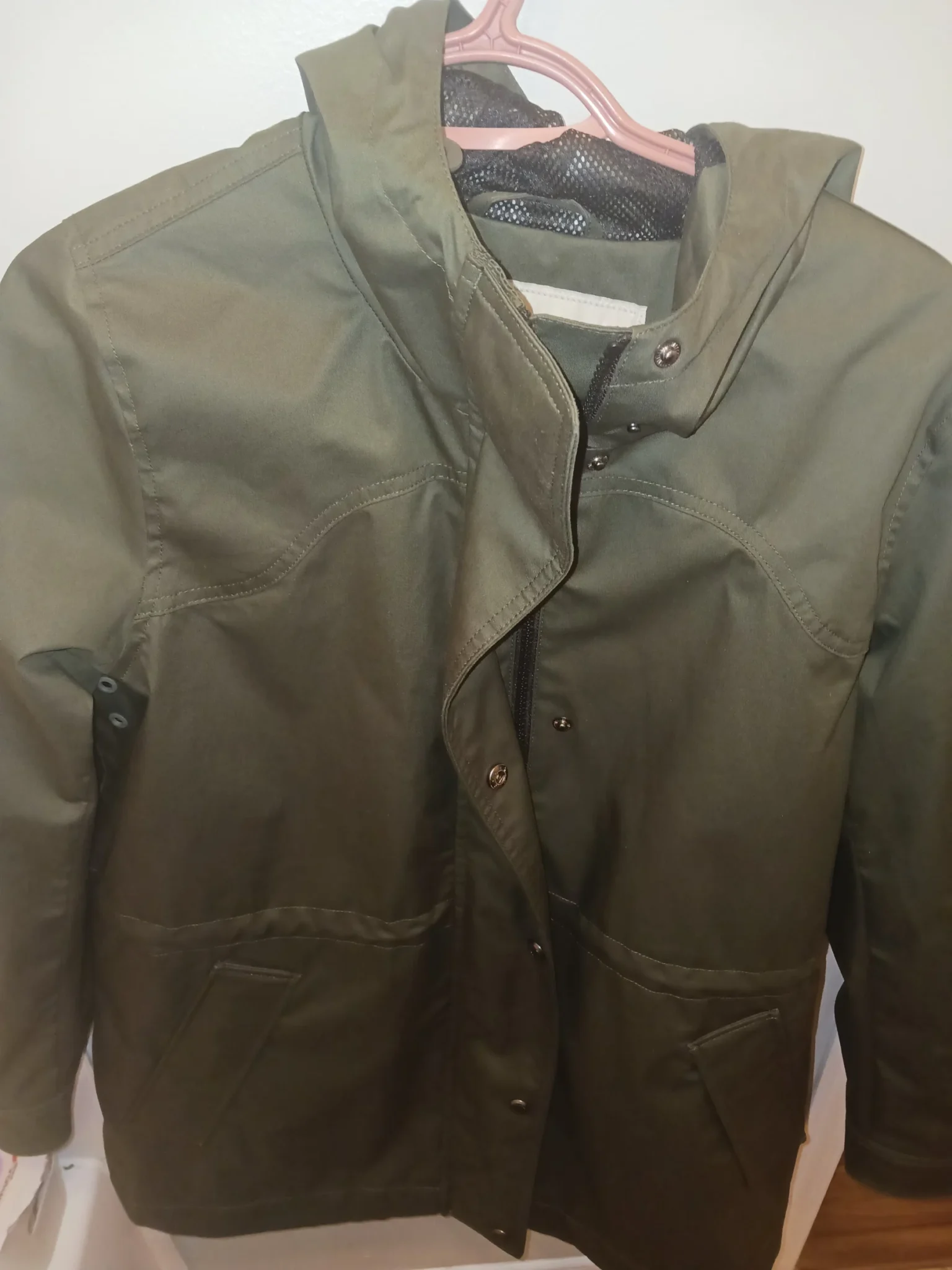 Image for Hunter khaki green raincoat, size Large, new