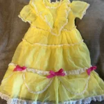 Featured thumbnail for Vintage Girls’ Dress from the 60s/70s in Yellow and Fuchsia – Size 18–24 months / 2T