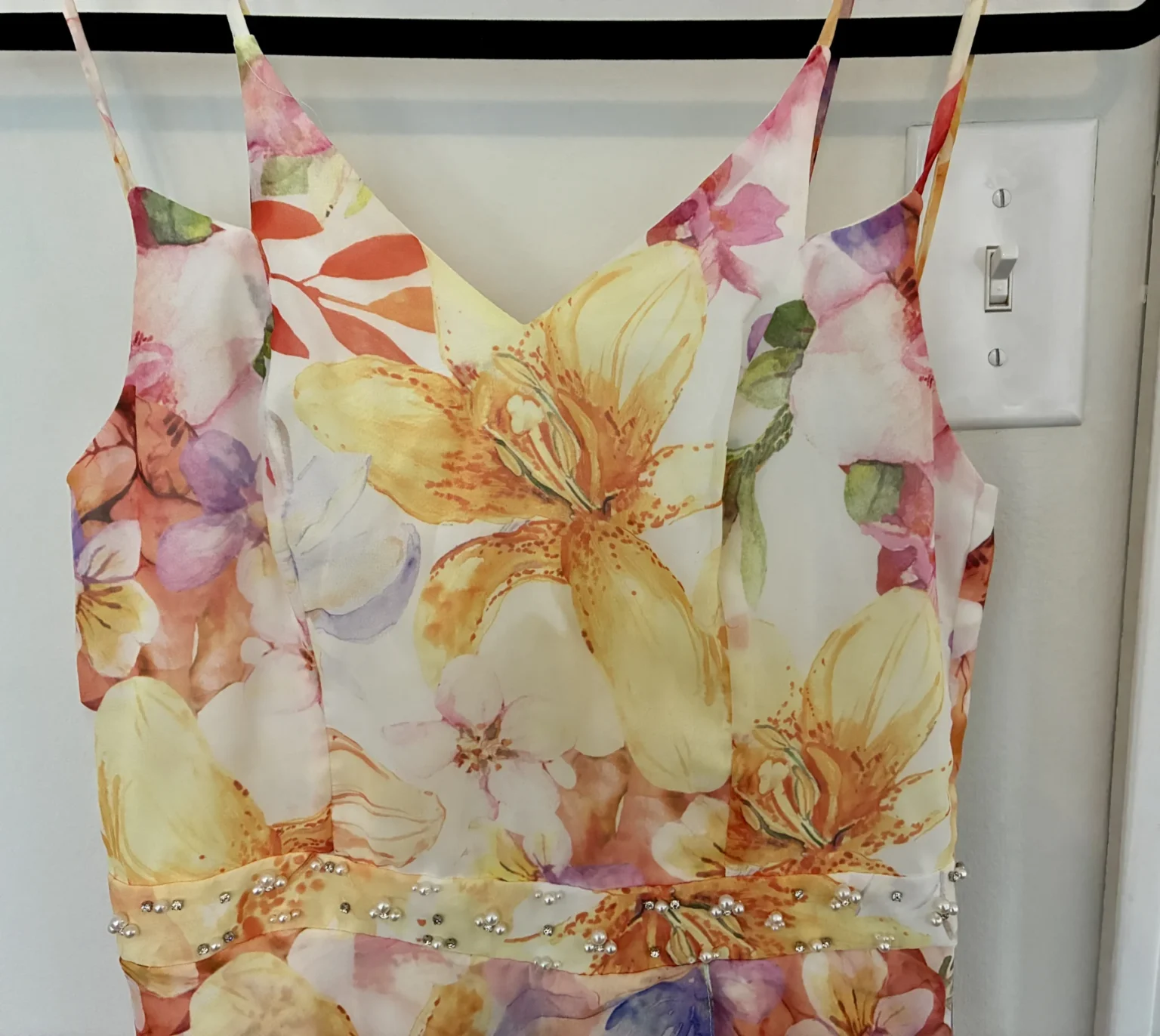 Image for Short floral dress with straps