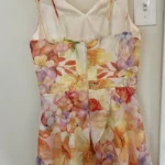 Thumbnail for Short floral dress with straps