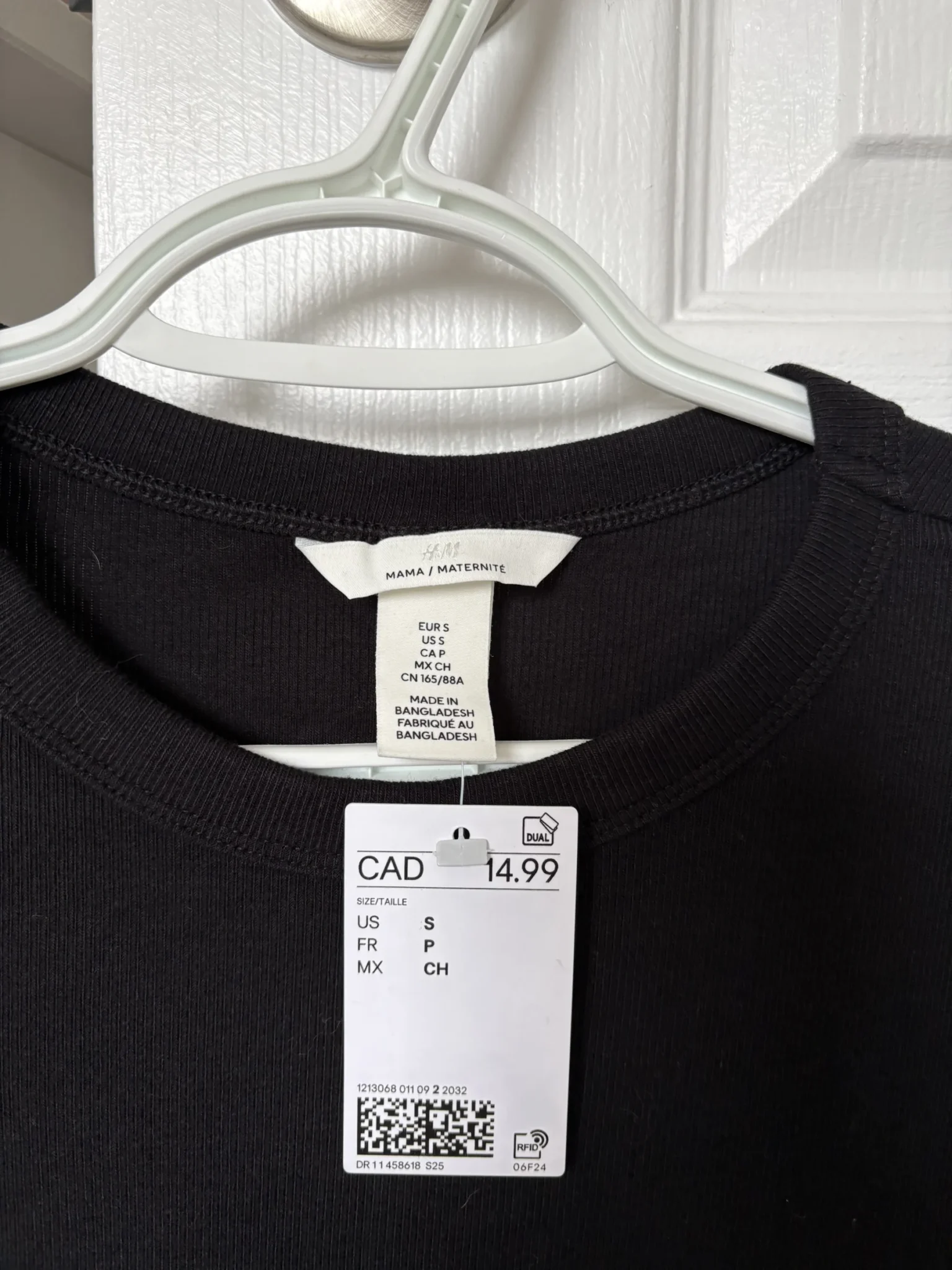 Image for Black maternity T-shirt