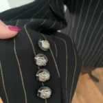 Thumbnail for Blazer noir rayée Ralph Lauren