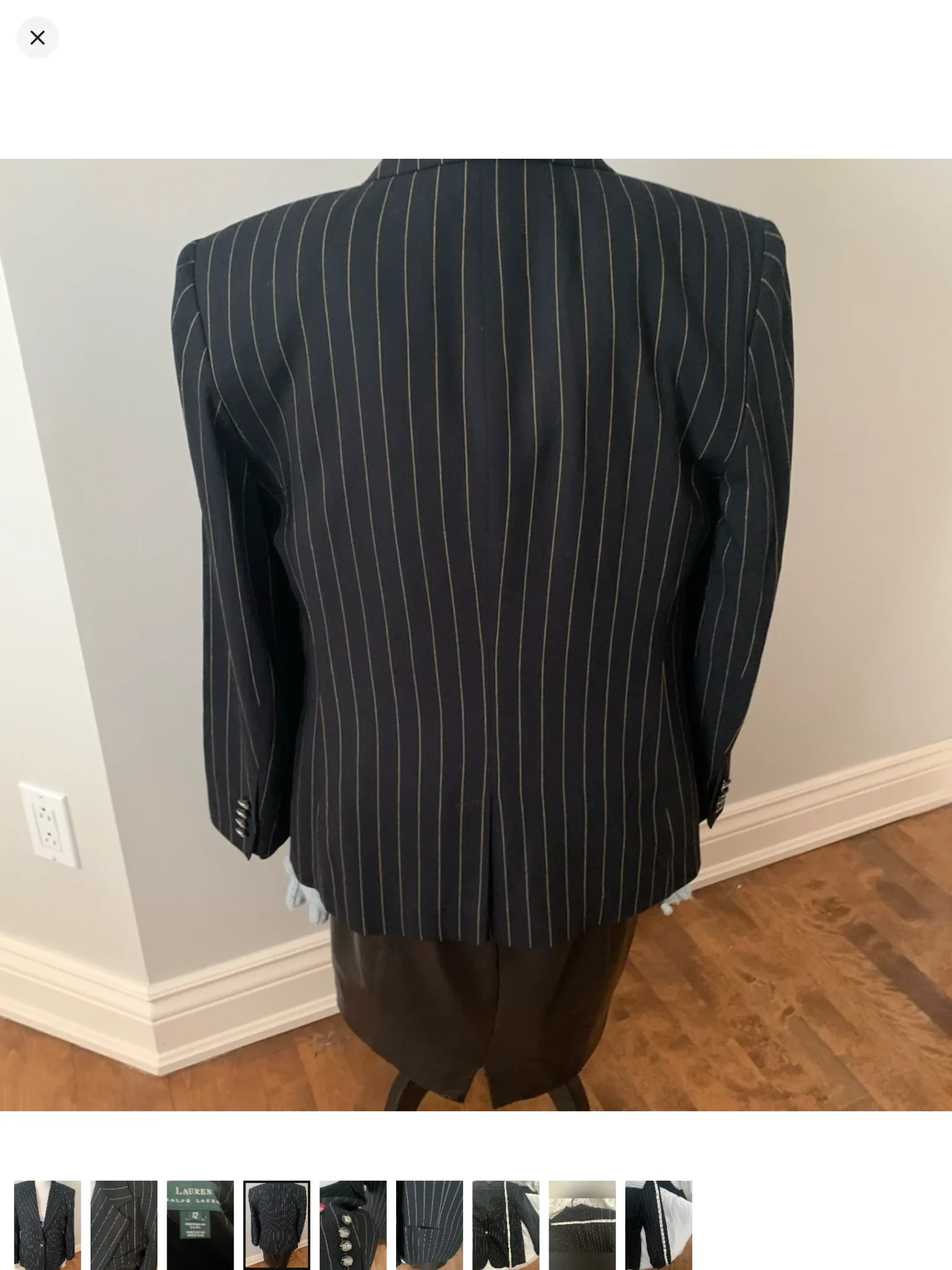 Image for Blazer noir rayée Ralph Lauren