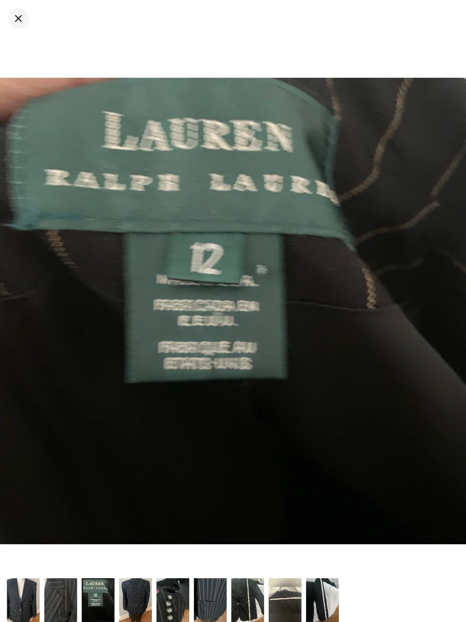 Image for Blazer noir rayée Ralph Lauren