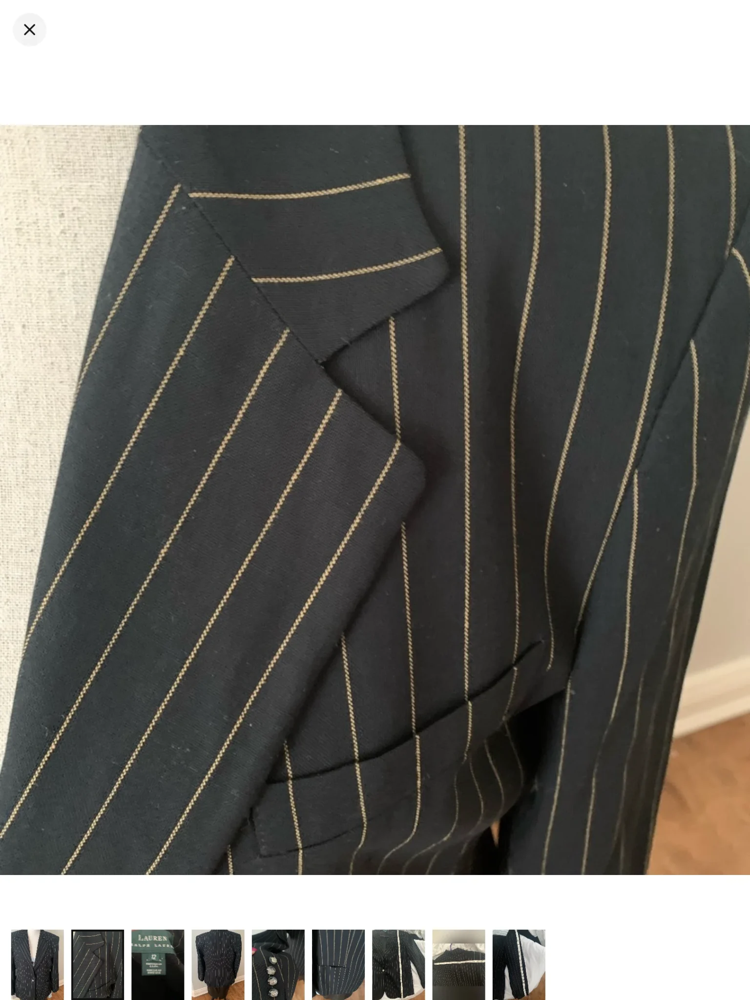 Image for Blazer noir rayée Ralph Lauren