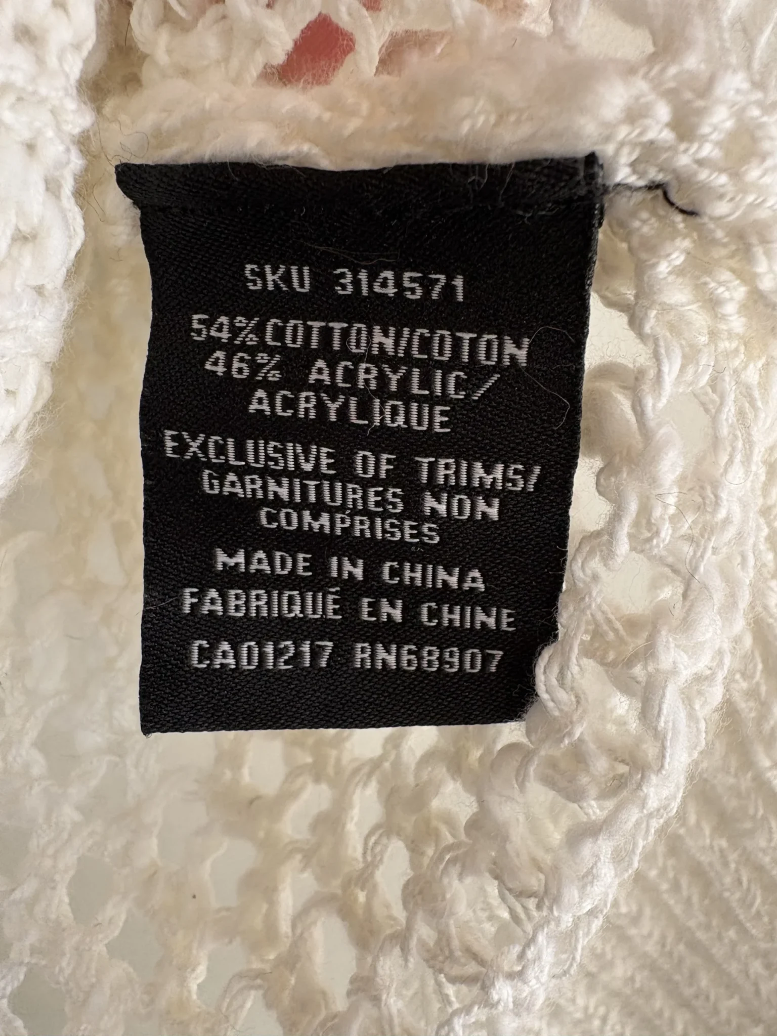 Image for Chandail en tricot blanc Le Chateau