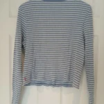 Thumbnail for Striped long-sleeved crop top