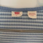 Thumbnail for Striped long-sleeved crop top