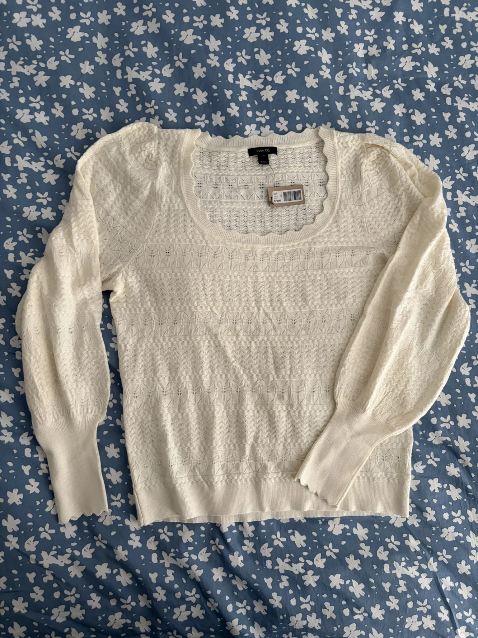 Featured image for Cream-coloured ribbed jumper