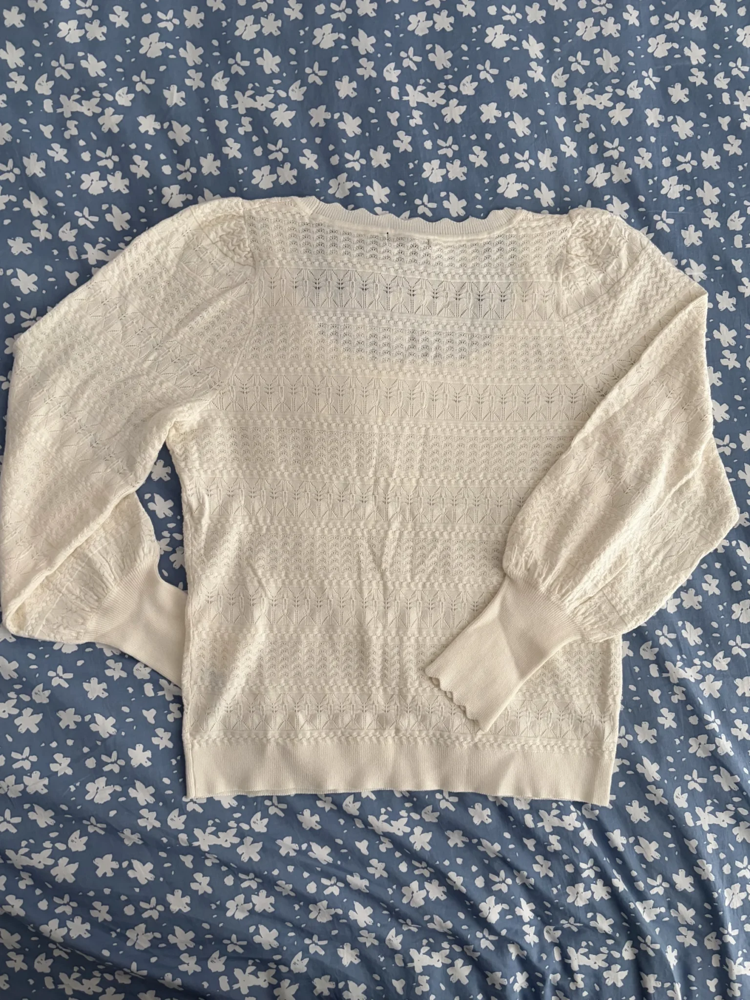 Image for Cream-coloured ribbed jumper