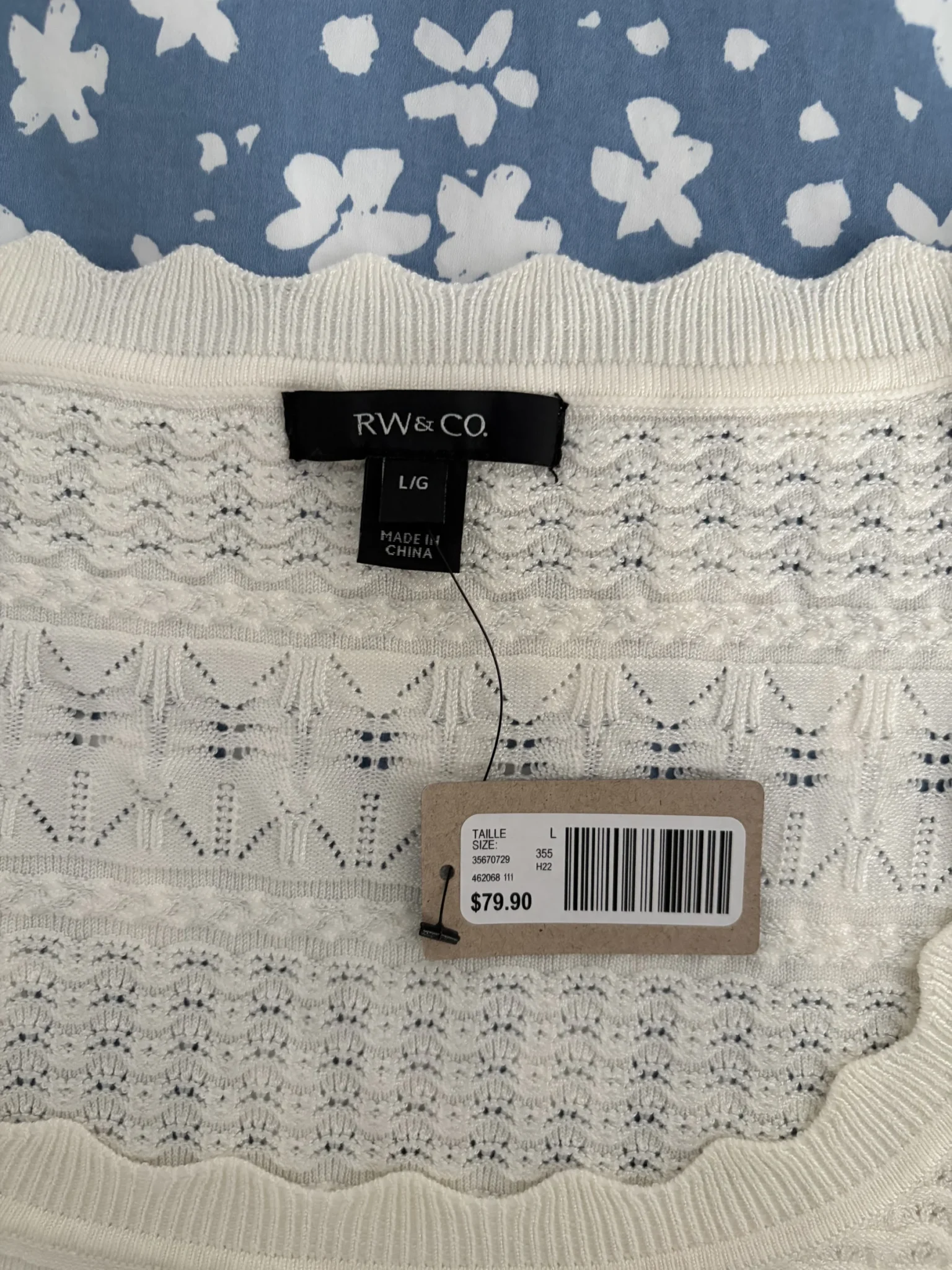 Image for Cream-coloured ribbed jumper