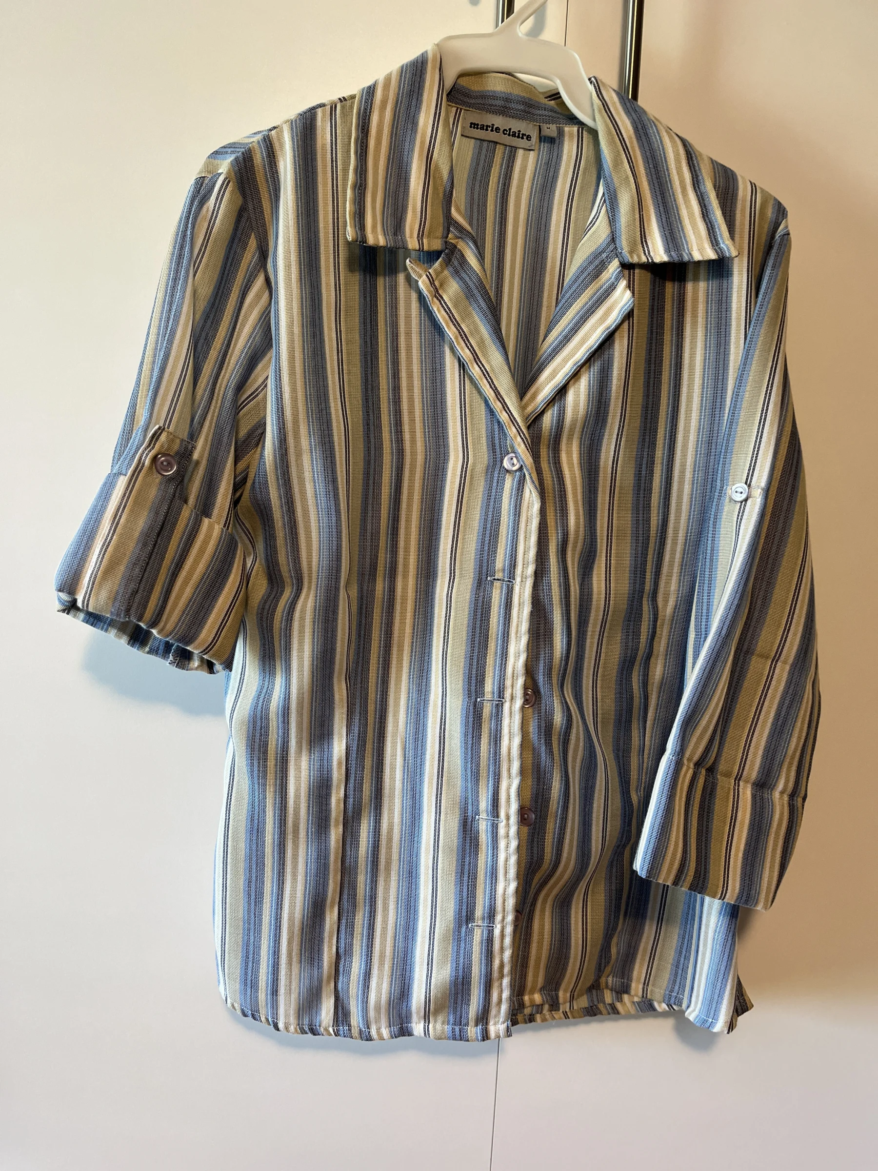 Blouse rayée verticale - 100% coton - Marie Claire *Autre seconde main