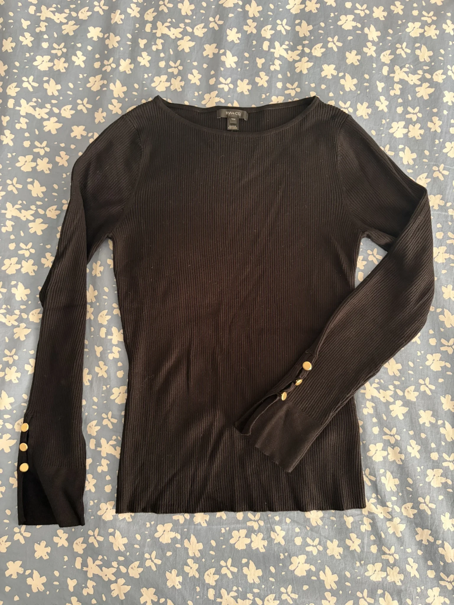 Featured image for New black ribbed jumper