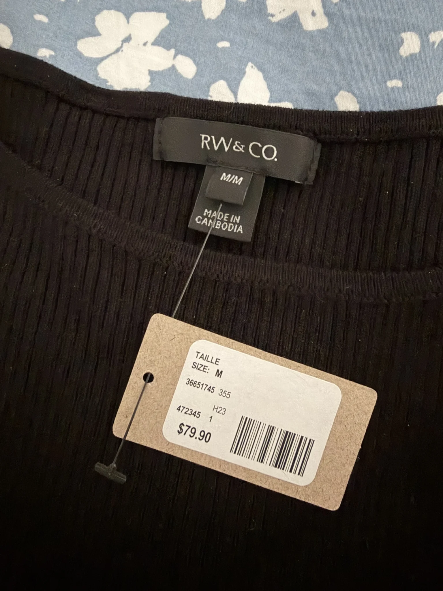 Image for New black ribbed jumper