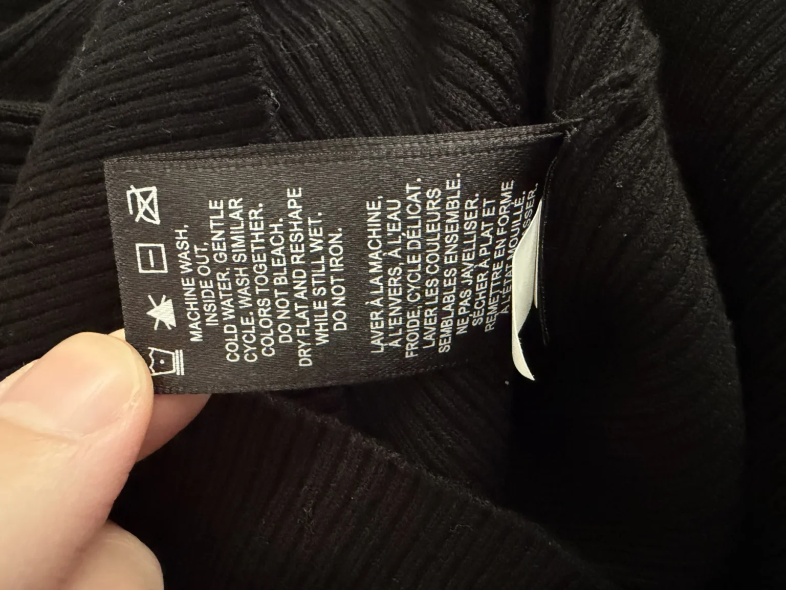 Image for New black ribbed jumper