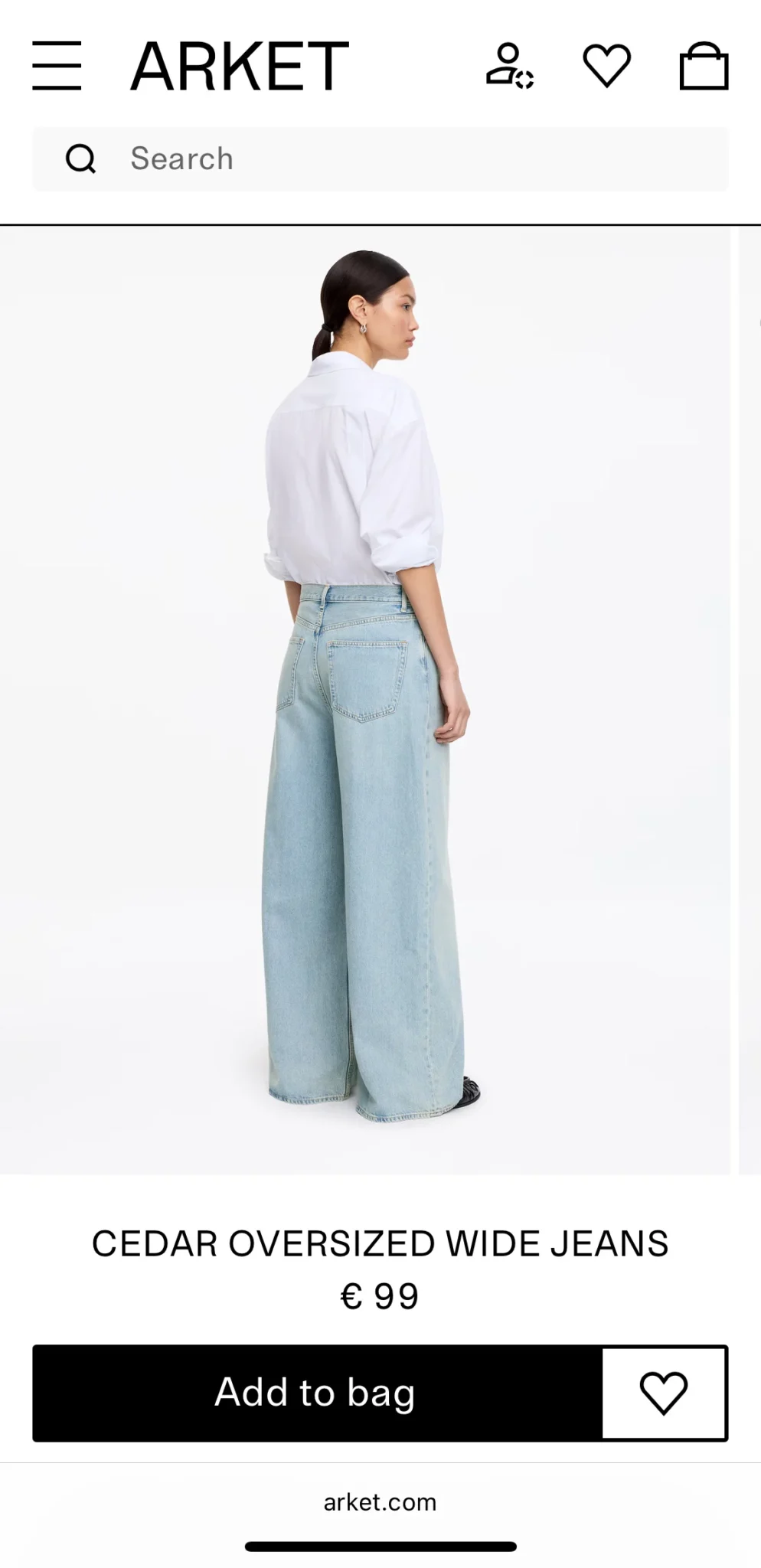 Image for Arket wide-leg jeans